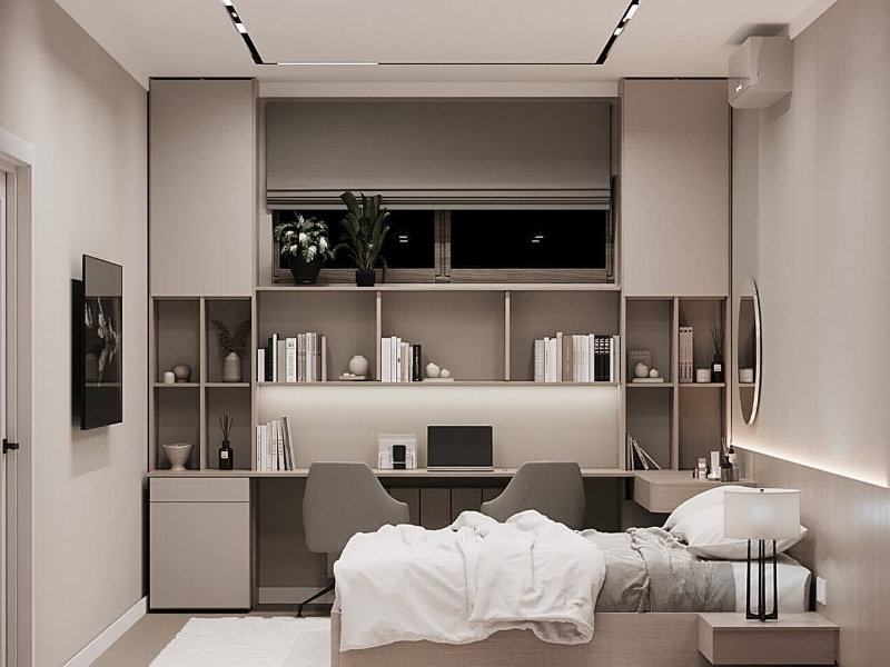 Дизайн проект квартиры 75 м2 в стиле смешанном стиле