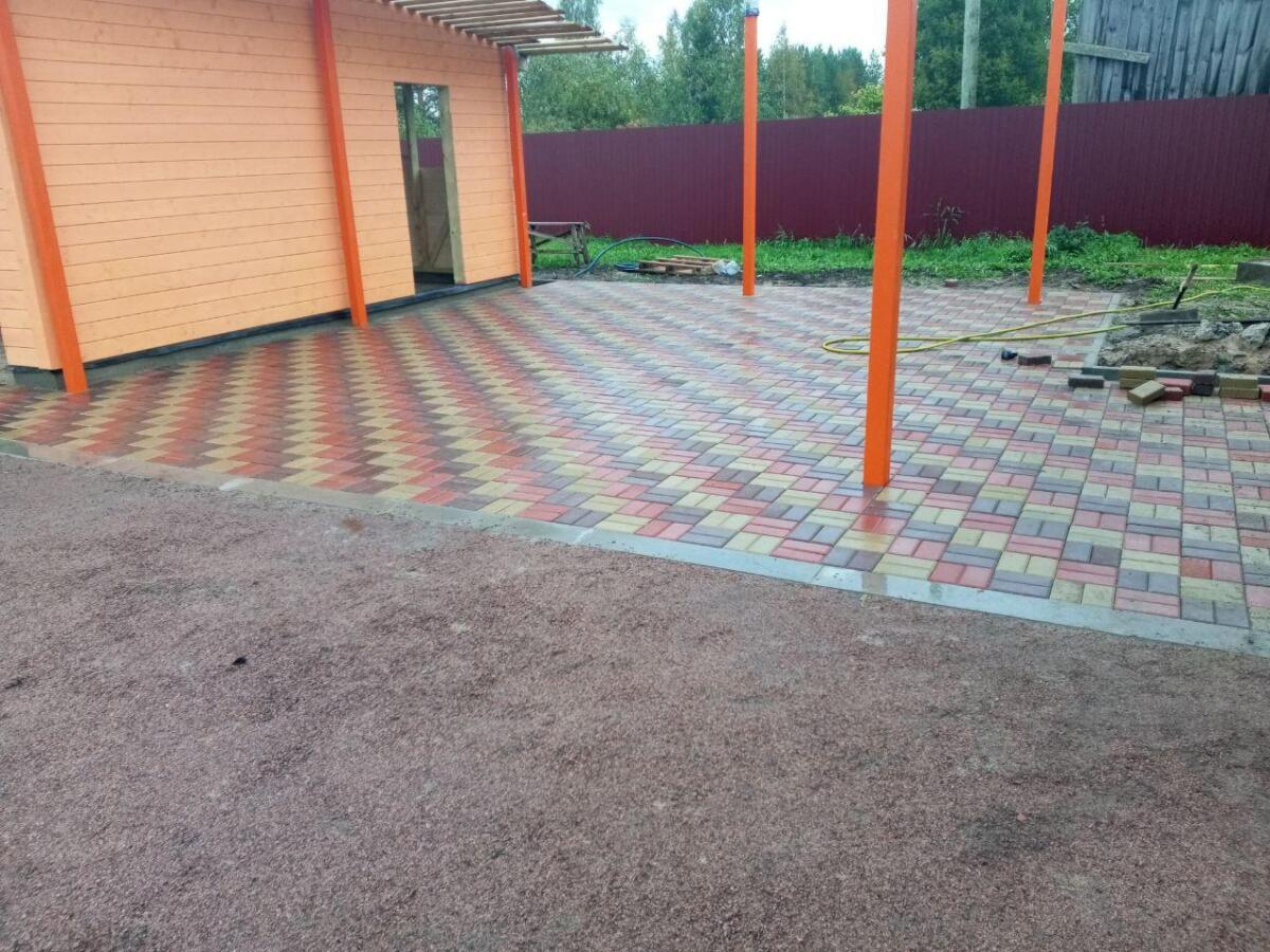 брусчатка на беседка