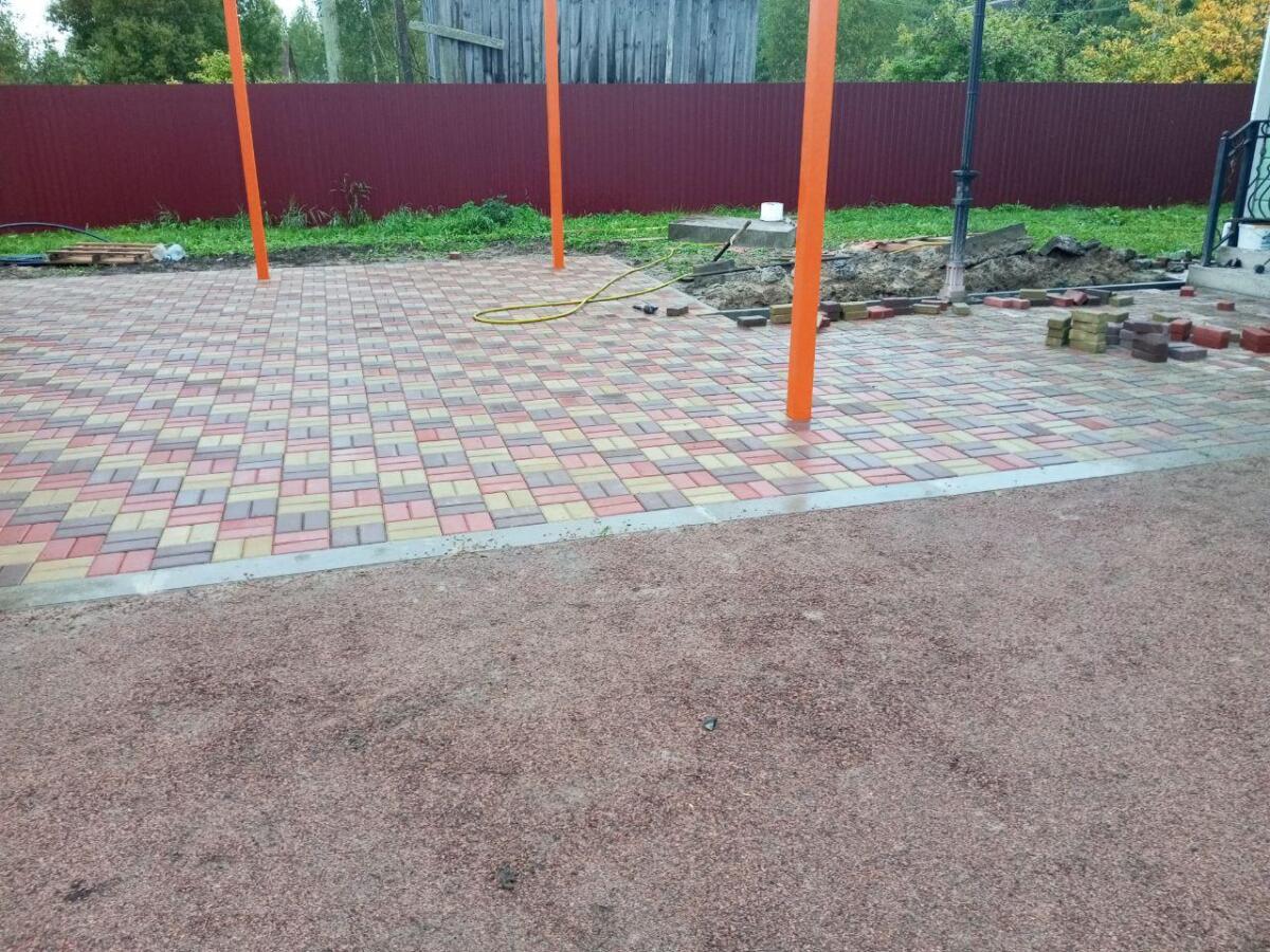 брусчатка на беседка
