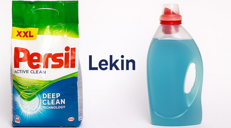 Kir yuvish vositalarining ikki turi: poroshok va gel Kir yuvish uchun poroshok va gel qiyosiy solishtirma