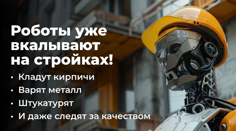 Роботы на стройках Роботы на стройках