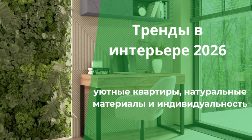 Тренды в интерьере 2026 год Тренды интерьера 2026: уютные квартиры