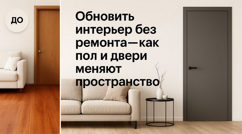 Обновить интерьер без ремонта — как пол и двери меняют пространство