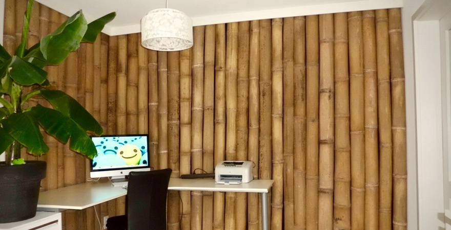 Бамбуковые панели Рельефные, живые, и добавляют в комнату немного природы