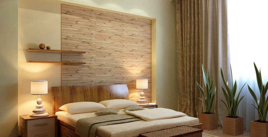 Бамбуковые панели Теперь бамбук делают влагостойким, так что его спокойно используют в ванной и санузле