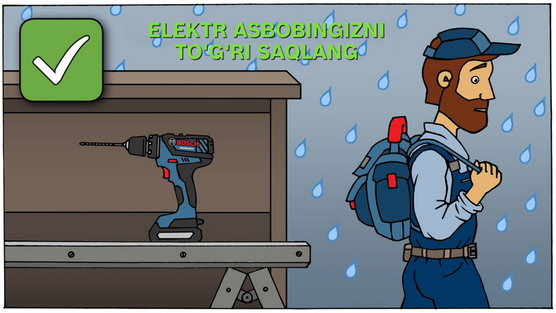 Bosch asboblari uchun 3 yillik kafolat!