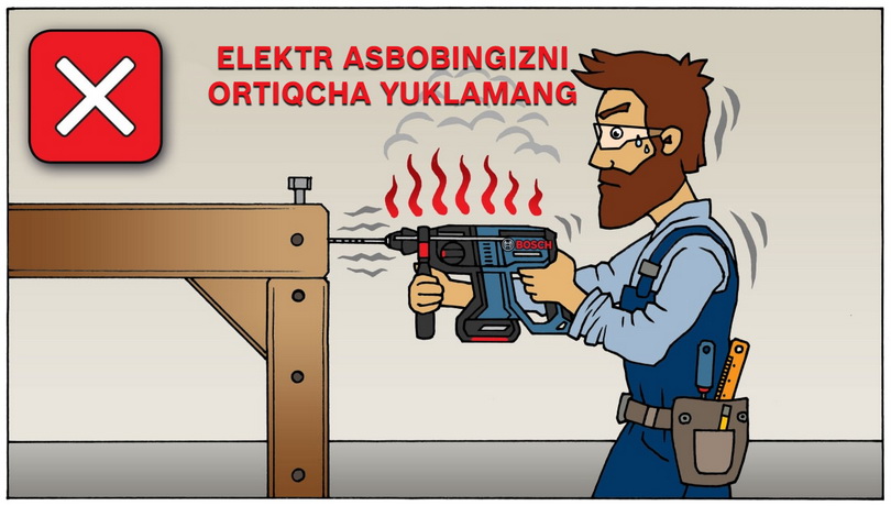 Bosch asboblari uchun 3 yillik kafolat!