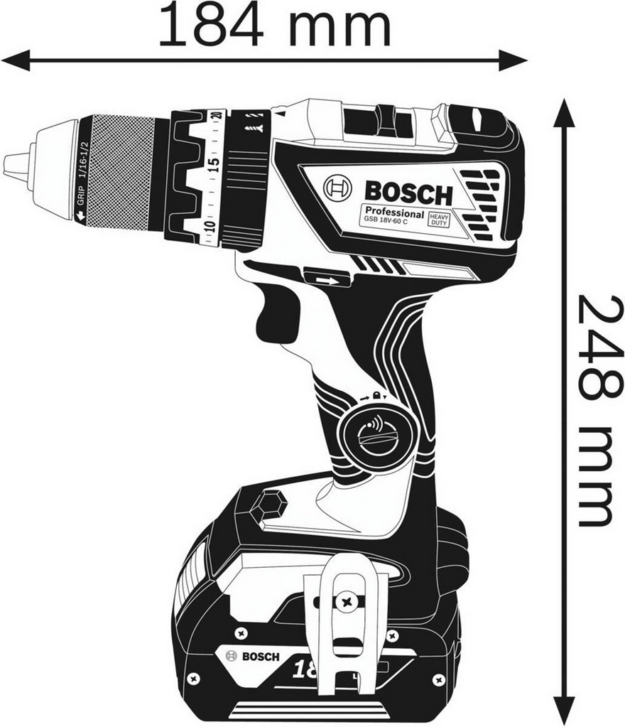  аккумулятор для всех инструментов 18-вольтовой линейки Bosch .