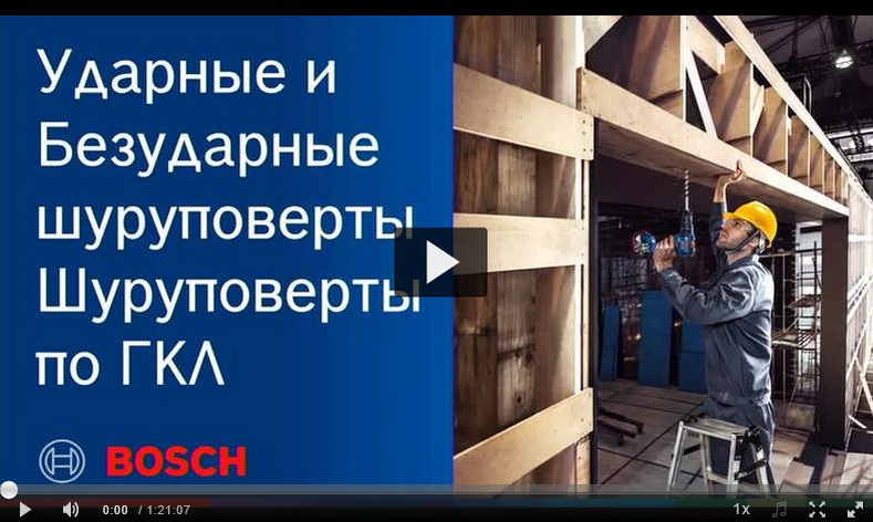 Шуруповерты: ударные, безударные, шуруповерты по ГКЛ BOSCH