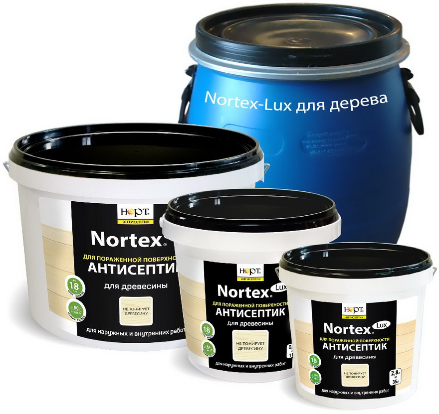 «Nortex»-Lux – антисептики для древесины, бетона, камня, кирпича.